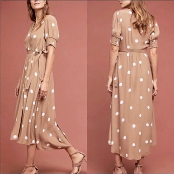 Anthropologie Maeve Bernice Polka Dot Dress - Picture 2 of 5